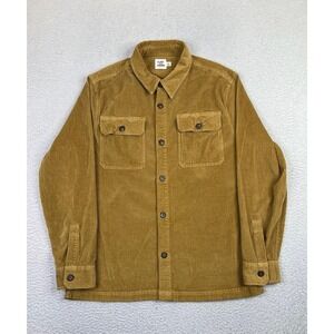 Flint And Tinder Shirt Mens Large Brown Corduroy Long Sleeve Button Up